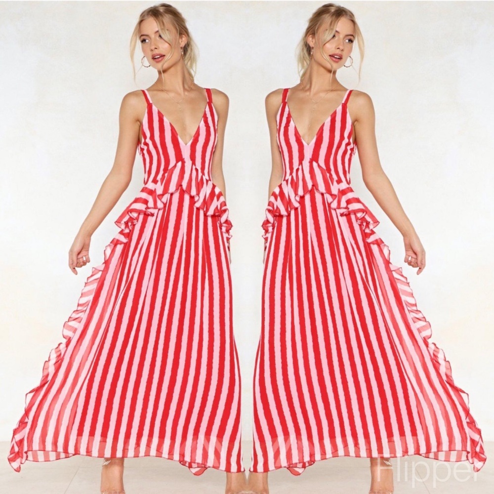 Nasty Gal As You Pleat Maxi Dress